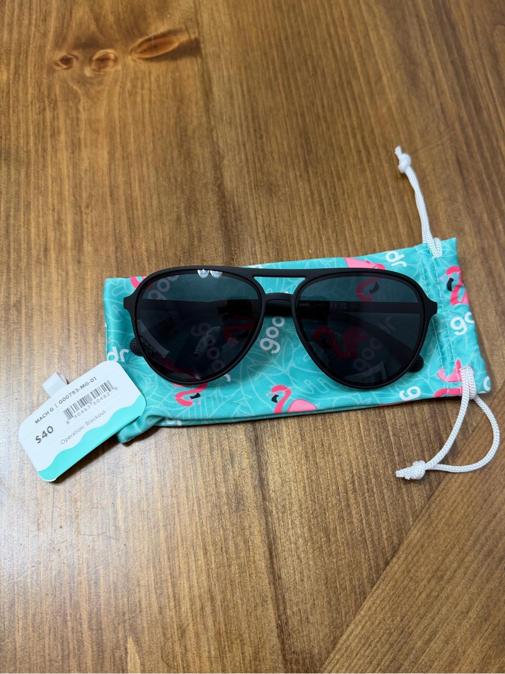 NWT Goodr Aviator Blackout Sunglasses